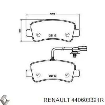 Comprar 440603321R Renault (RVI) Pastillas de freno traseras
