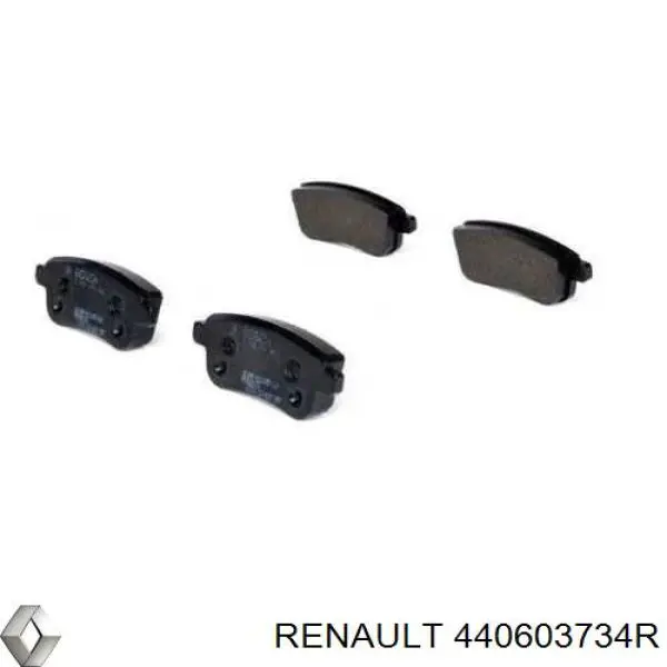 Pastillas de freno traseras 440603734R Renault (RVI)