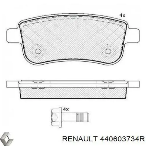Comprar 440603734R Renault (RVI) Pastillas de freno traseras