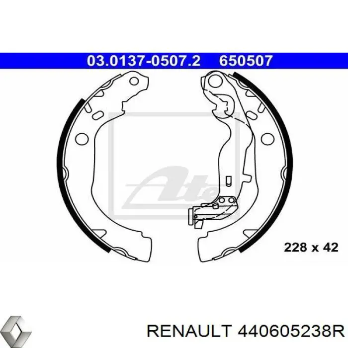 440605238R Renault (RVI) zapatas de frenos de tambor traseras