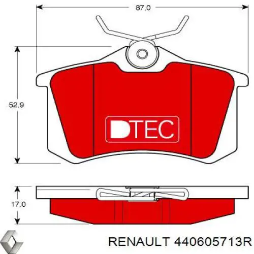 Pastillas de freno traseras Renault Megane 2 LM0, LM1