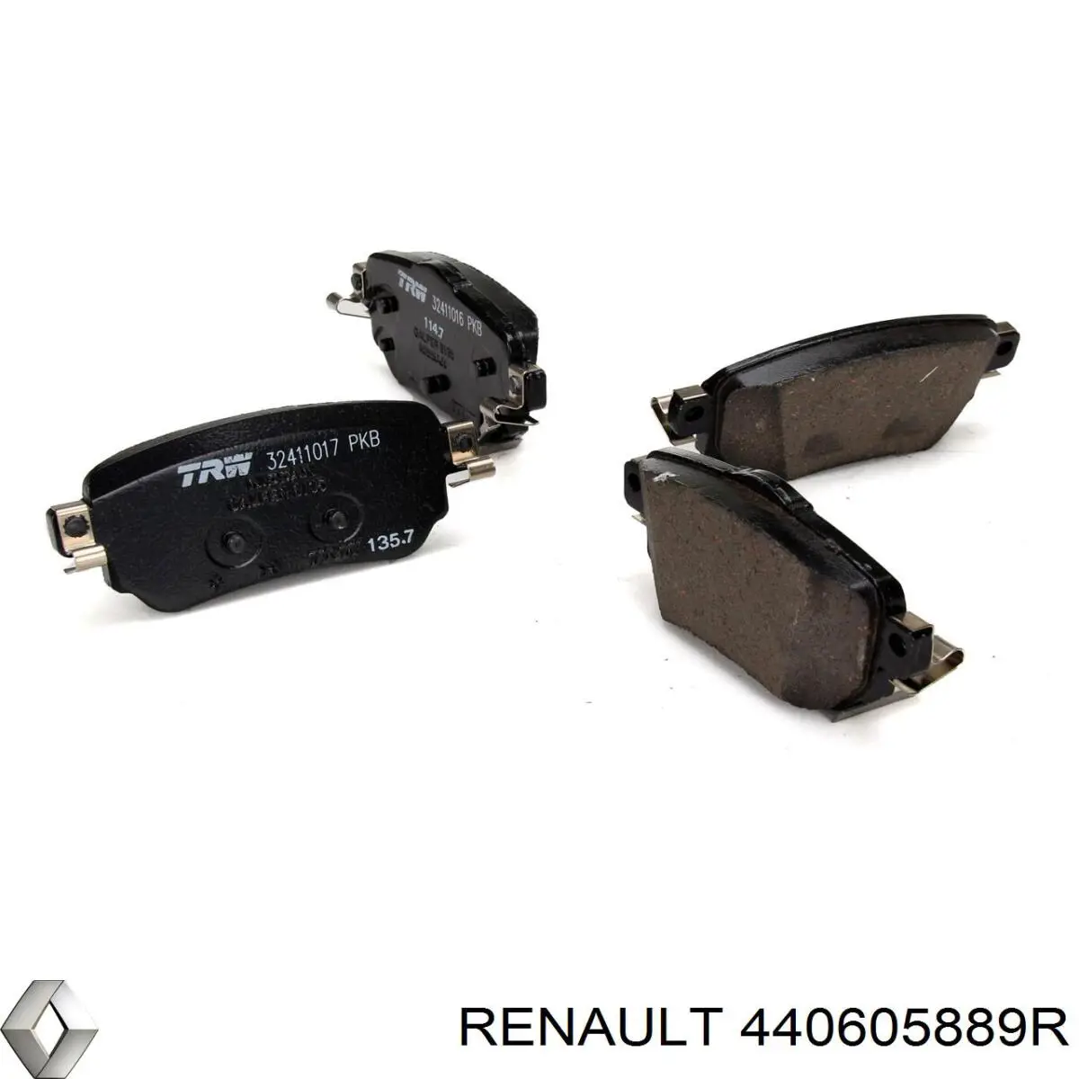 440605889R Renault (RVI) pastillas de freno traseras