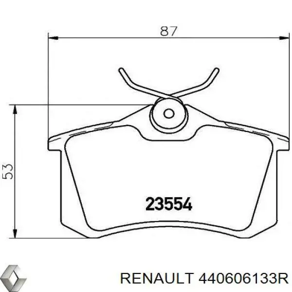 440606133R Renault (RVI) pastillas de freno traseras