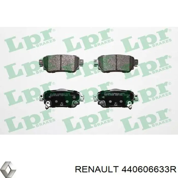 440606633R Renault (RVI) pastillas de freno traseras