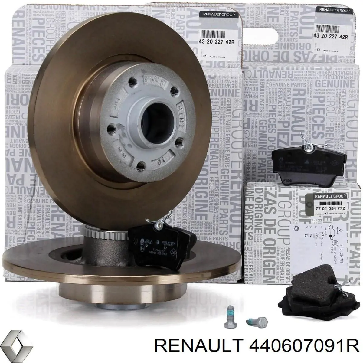 440607091R Renault (RVI) pastillas de freno traseras