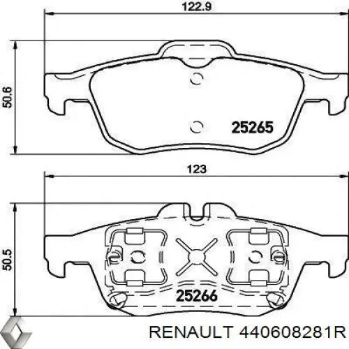 Comprar 440608281R Renault (RVI) Pastillas de freno traseras