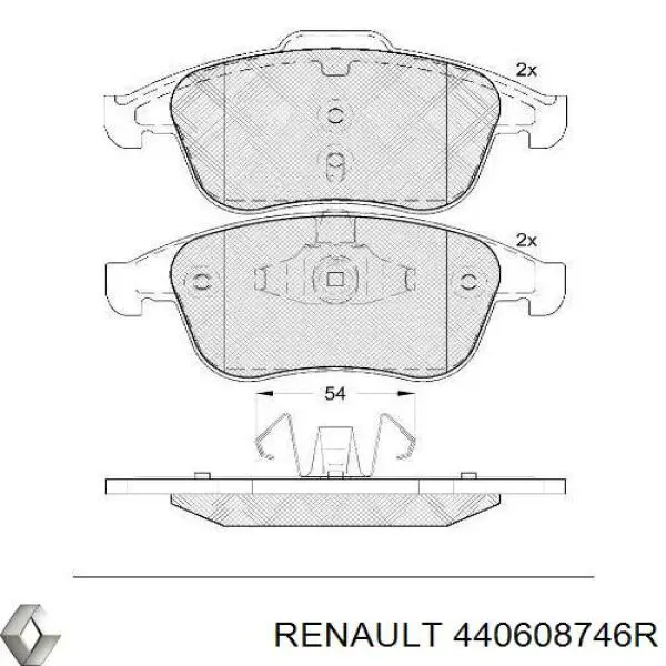 440608746R Renault (RVI) pastillas de freno delanteras