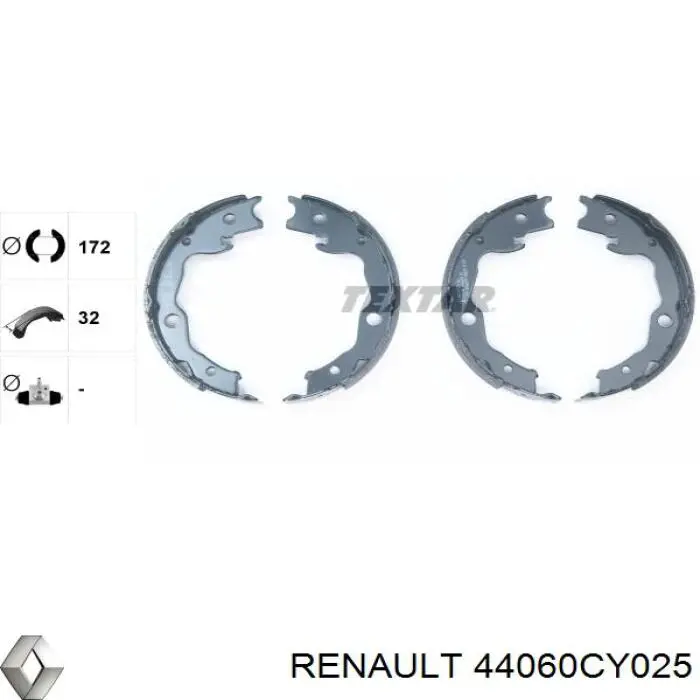 Juego de zapatas de frenos, freno de estacionamiento Nissan Tiida C11X