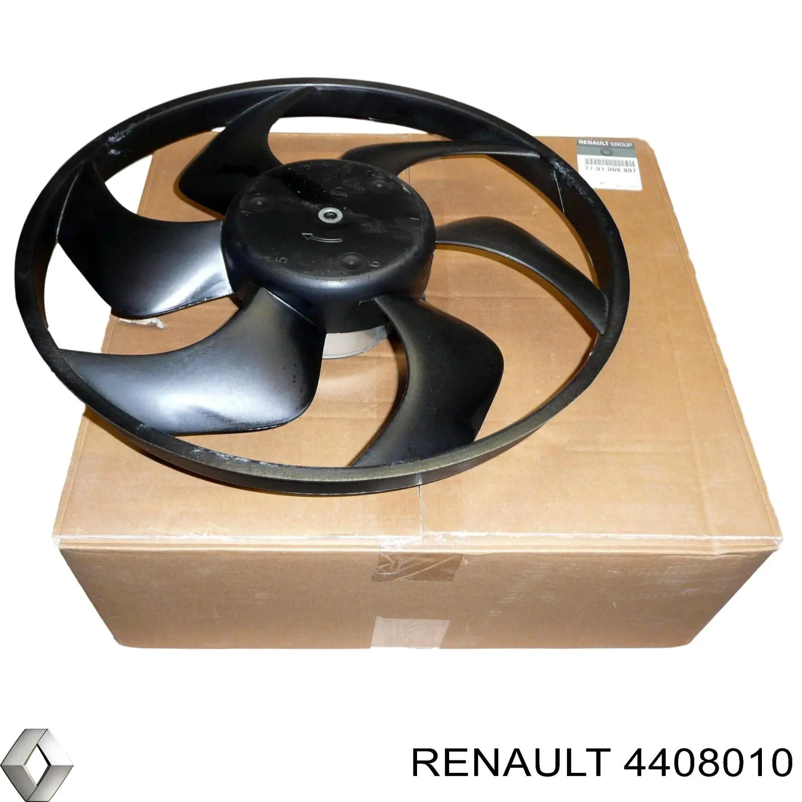 4408010 Renault (RVI) difusor de radiador, ventilador de refrigeración, condensador del aire acondicionado, completo con motor y rodete