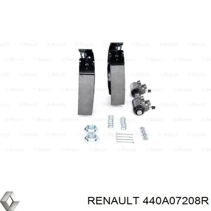 Kit de frenos de tambor, con cilindros, completo 440A07208R Renault (RVI)