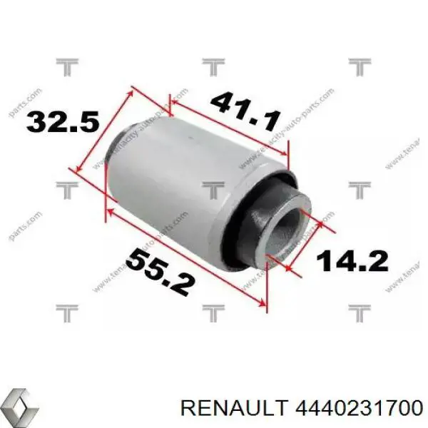 4440231700 Renault (RVI) barra oscilante, suspensión de ruedas delantera, inferior derecha