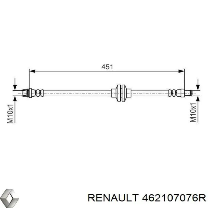 Latiguillos de freno delantero 462102625R Renault (RVI)