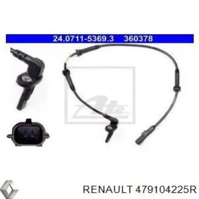 Sensor ABS de rueda delantera Renault (RVI) 479104225R precio, desde 38,43 EUR