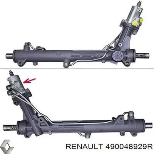 490048929R Renault (RVI) cremallera de dirección