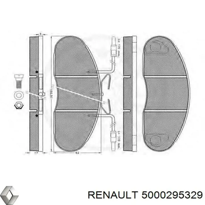 5000295329 Renault (RVI) pastillas de freno delanteras