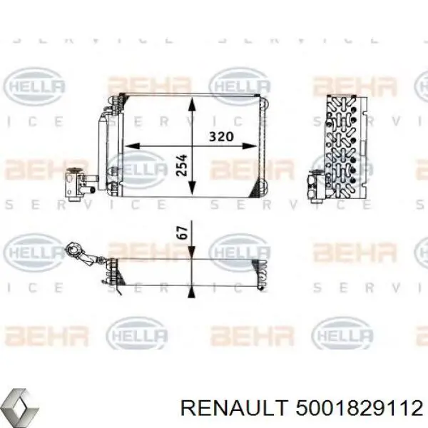 Evaporador, aire acondicionado para Renault Trucks MAGNUM IV 