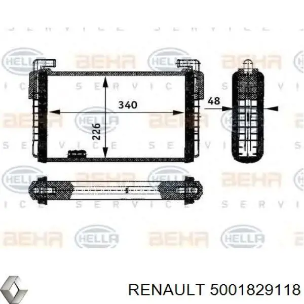 Radiador de calefacción Renault (RVI) 5001829118 precio, desde 83,85 EUR