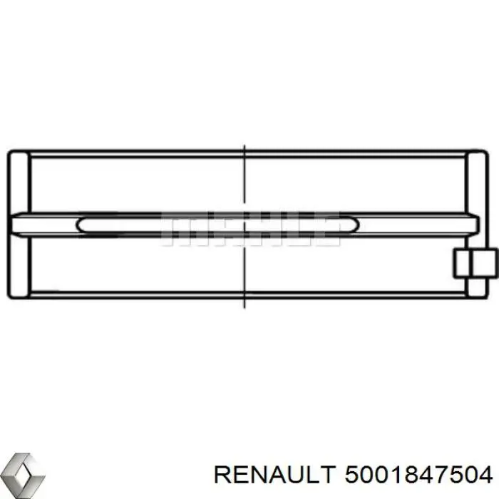 5001847504 Renault (RVI) juego de cojinetes de cigüeñal, cota de reparación +0,25 mm