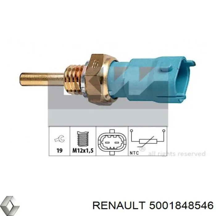 5001848546 Renault (RVI) sensor de temperatura