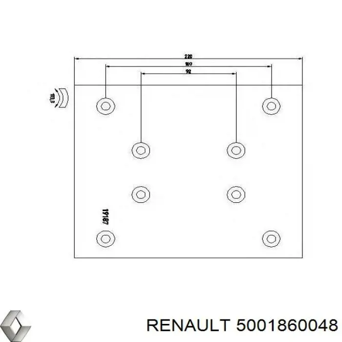 5001860048 Renault (RVI) forron del freno trasero (camion)