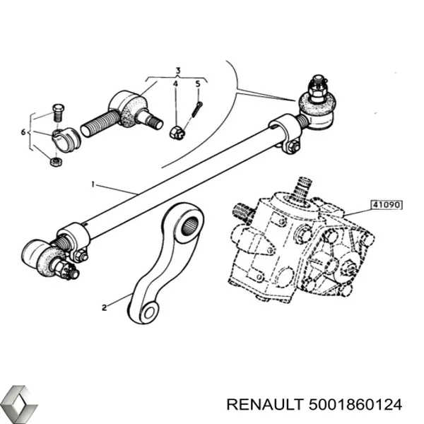 5001860124 Renault (RVI) boquilla de dirección