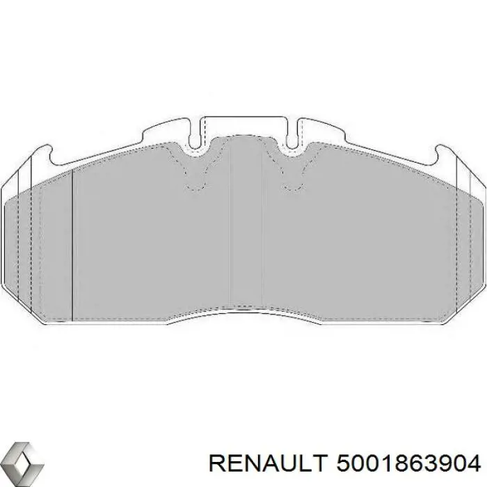 5001863904 Renault (RVI) Pastillas delanteras
