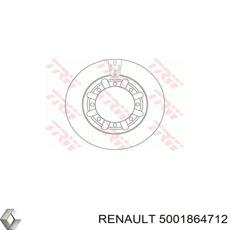 Disco de freno trasero 5001864712 Renault (RVI)