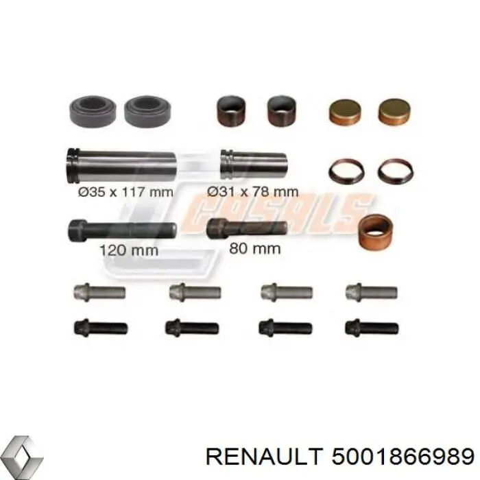 Comprar 5001866989 Renault (RVI) Kit de reparación de pinzas de freno