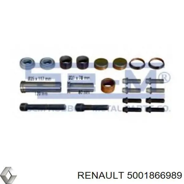 Kit de reparación de pinzas de freno 5001866989 Renault (RVI)