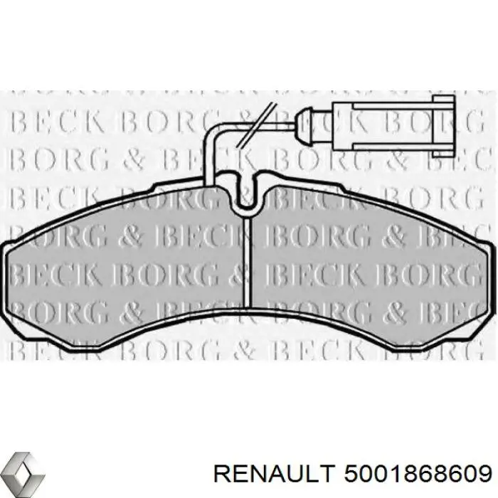 5001868609 Renault (RVI) pastillas de freno traseras