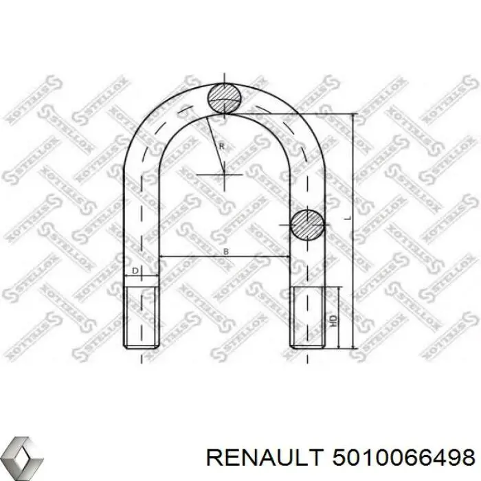 5010066498 Renault (RVI) brida de ballesta