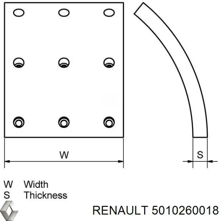 5010260018 Renault (RVI) Juego de reparación de frenos traseros