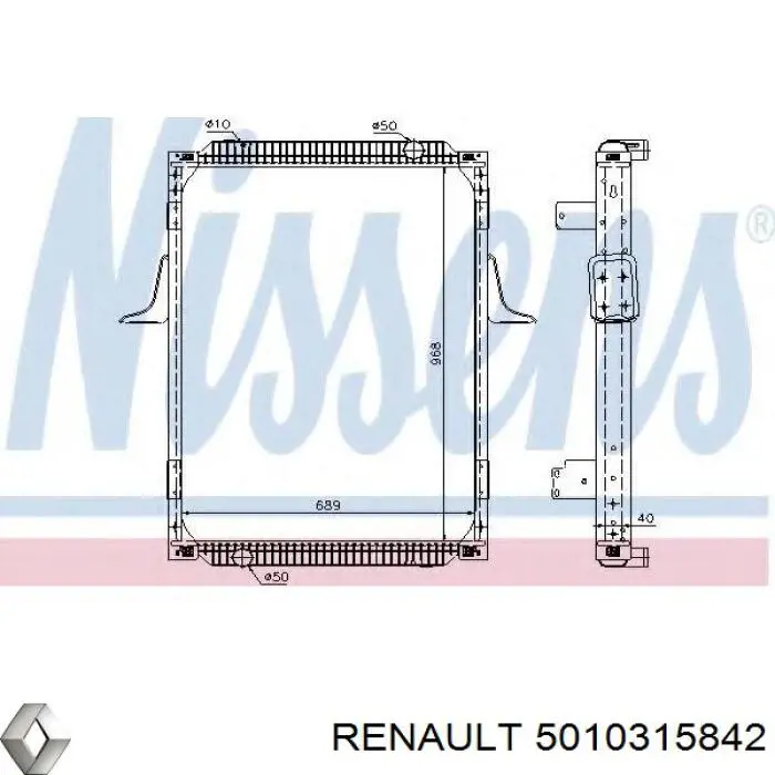 5010315842 Renault (RVI) radiador refrigeración del motor