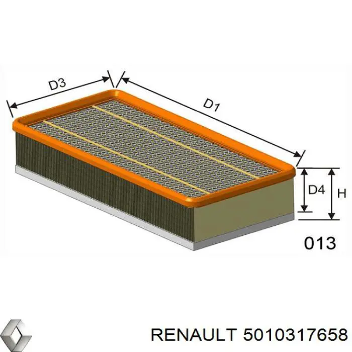 Comprar 5010317658 Renault (RVI) Filtro de aire