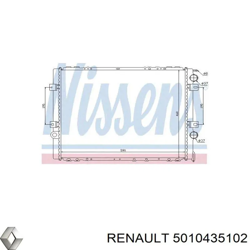 5010435102 Renault (RVI) radiador
