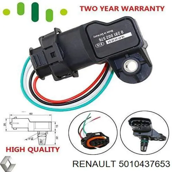 Comprar 5010437653 Renault (RVI) Sensor de presión del colector de admisión