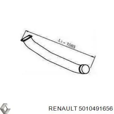 Tubo de admisión del silenciador de escape delantero 5010491656 Renault (RVI)