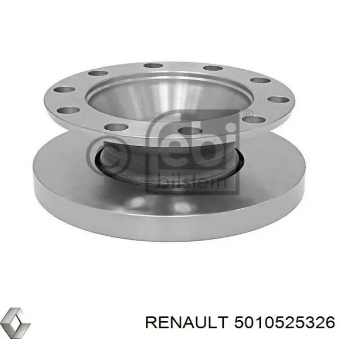 Disco de freno trasero 5010525326 Renault (RVI)