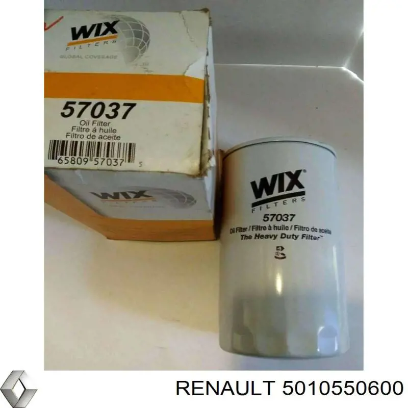 5010550600 Renault (RVI) filtro de aceite