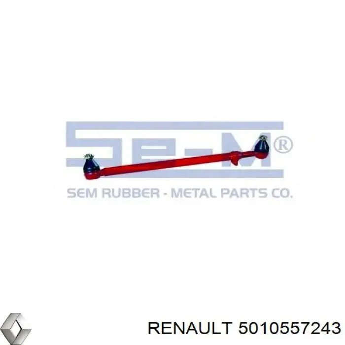 Barra longitudinal de dirección delantera 5010557243 Renault (RVI)
