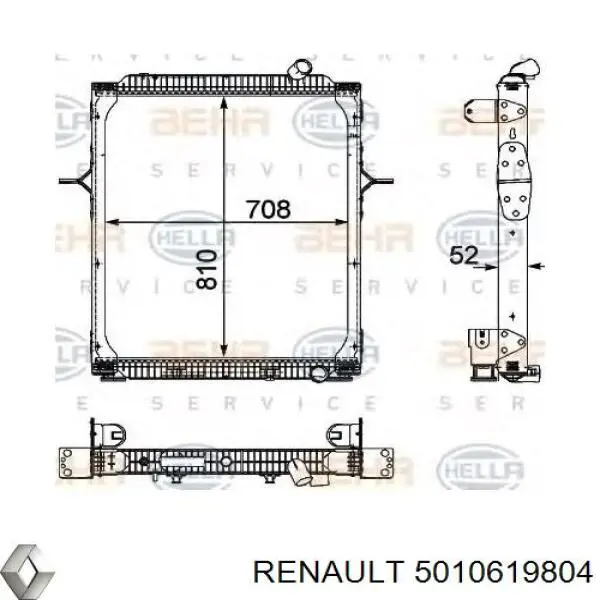 5010619804 Renault (RVI) radiador refrigeración del motor