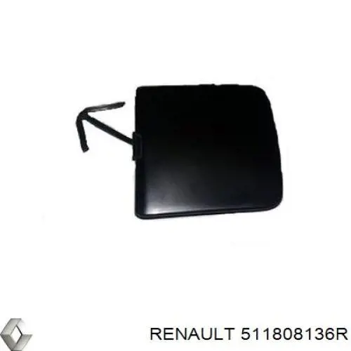 511808136R Renault (RVI) tapa del enganche de remolcado delantera