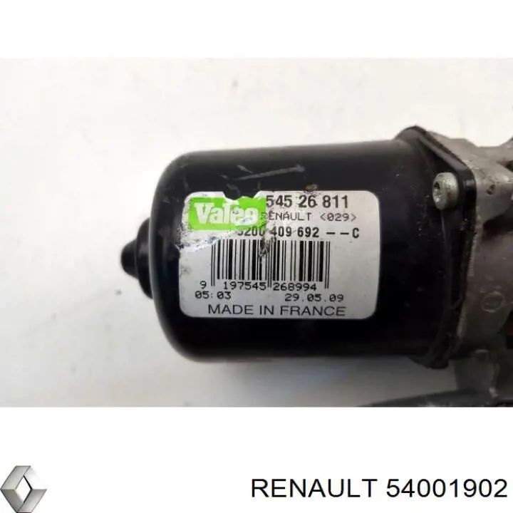 54001902 Renault (RVI) Motor del limpiaparabrisas