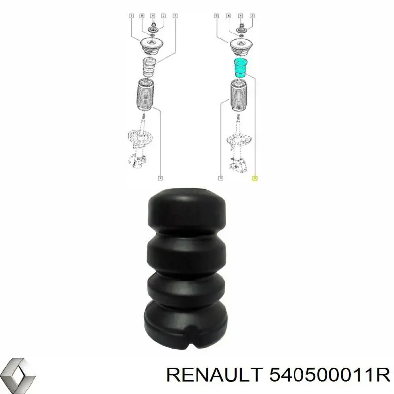 Comprar 540500011R Renault (RVI) Tope de amortiguador delantero