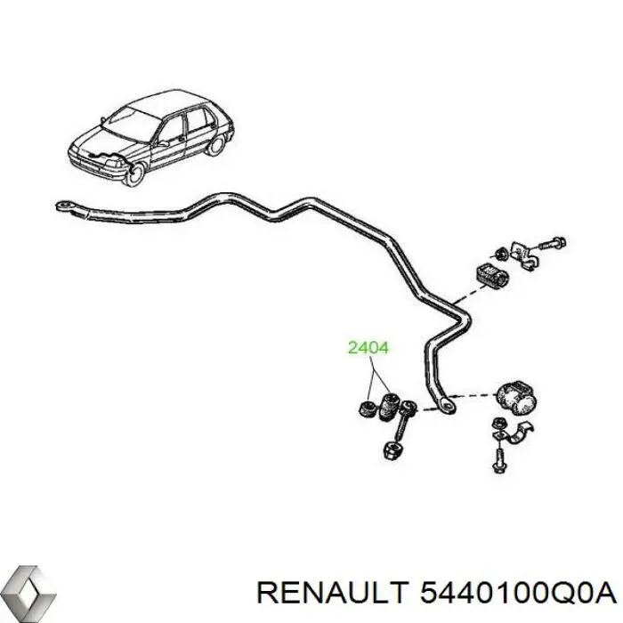 Puente delantero 5440100Q0A Renault (RVI)