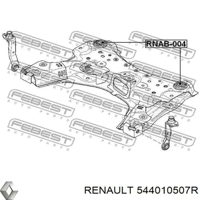 Subchasis delantero soporte motor Renault (RVI) 544010507R precio, desde 149,56 EUR