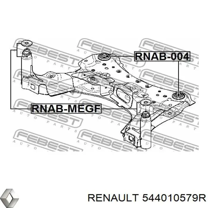 Subchasis delantero soporte motor Renault (RVI) 544010579R precio, desde 235,22 EUR