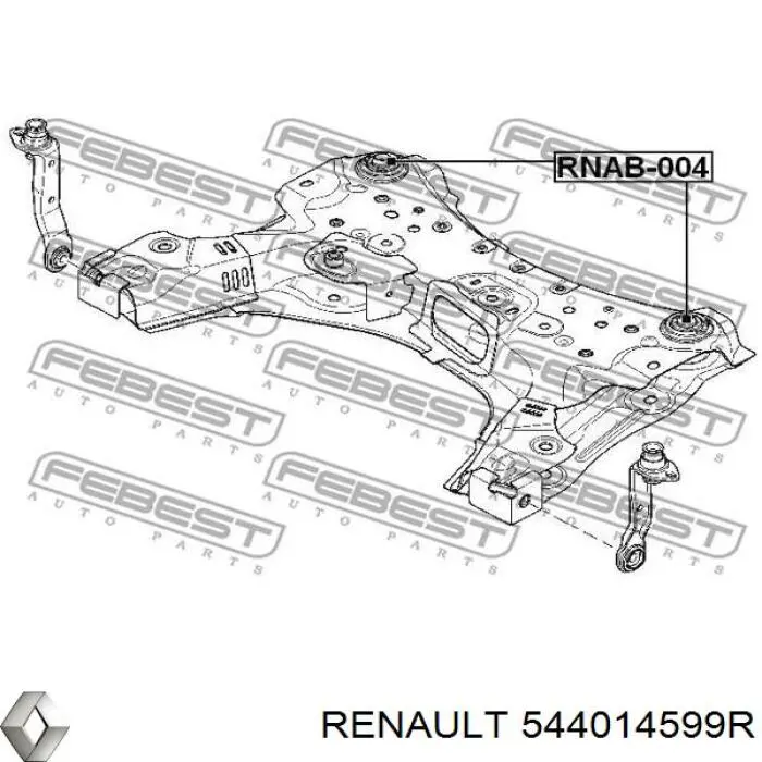 544014599R Renault (RVI) subchasis delantero soporte motor