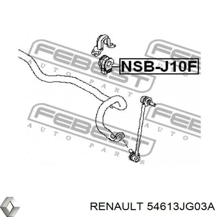 Comprar 54613JG03A Renault (RVI) Buje de barra estabilizadora delantera