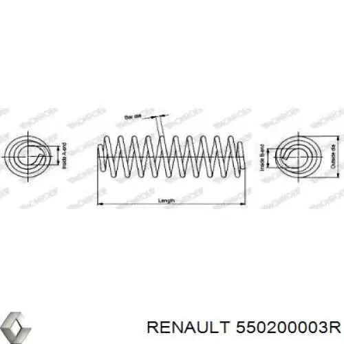Comprar 550200003R Renault (RVI) Muelle de eje trasero